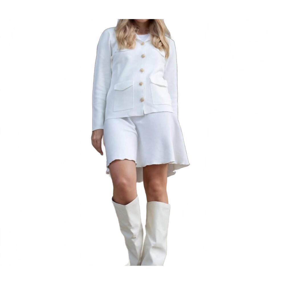 NEW ESTEEM COUTURE aaliyah detachable hoodie jacket in winter white